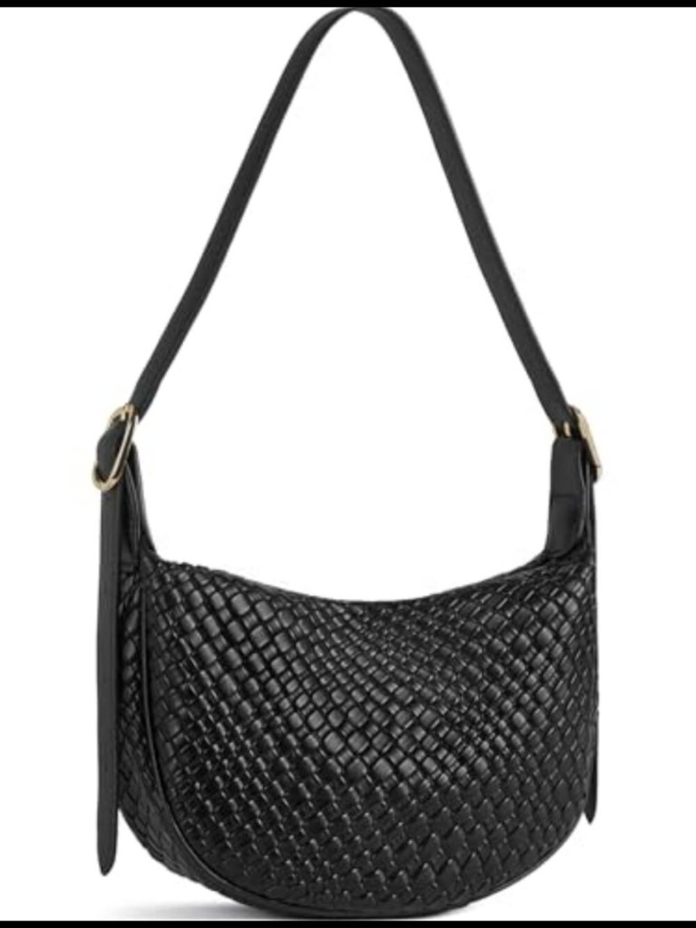 Crescent Crossbody Bag Vegan Leather Shoulder Hobo Handbag Adjustable Strap